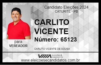 Candidato CARLITO VICENTE 2024 - CATURITÉ - Eleições