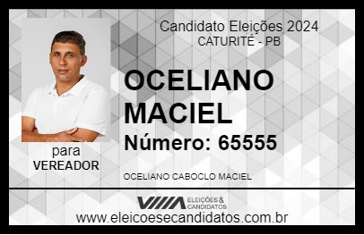 Candidato OCELIANO MACIEL 2024 - CATURITÉ - Eleições