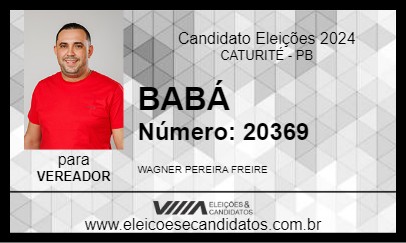 Candidato BABÁ 2024 - CATURITÉ - Eleições