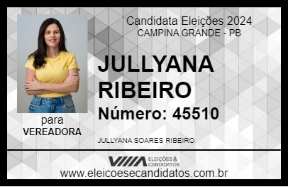 Candidato JULLYANA RIBEIRO 2024 - CAMPINA GRANDE - Eleições