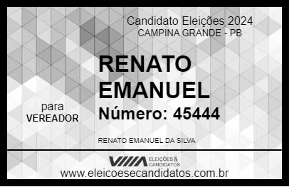 Candidato RENATO EMANUEL 2024 - CAMPINA GRANDE - Eleições