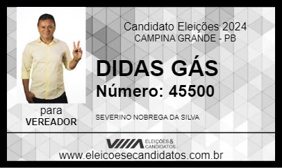 Candidato DIDAS GÁS 2024 - CAMPINA GRANDE - Eleições