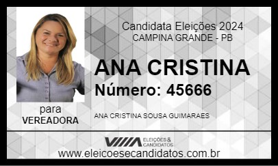 Candidato ANA GUIMARÃES 2024 - CAMPINA GRANDE - Eleições