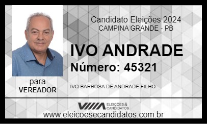 Candidato IVO ANDRADE 2024 - CAMPINA GRANDE - Eleições