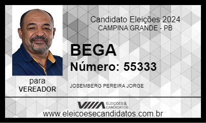 Candidato BEGA 2024 - CAMPINA GRANDE - Eleições