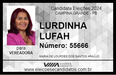 Candidato LURDINHA LUFAH 2024 - CAMPINA GRANDE - Eleições