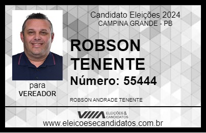 Candidato ROBSON TENENTE 2024 - CAMPINA GRANDE - Eleições