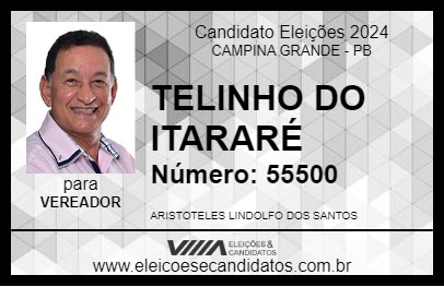 Candidato TELINHO DO ITARARÉ 2024 - CAMPINA GRANDE - Eleições