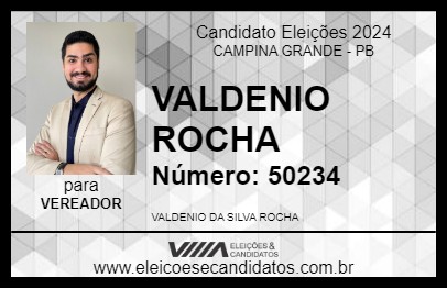 Candidato VALDENIO ROCHA 2024 - CAMPINA GRANDE - Eleições