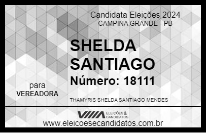 Candidato SHELDA SANTIAGO 2024 - CAMPINA GRANDE - Eleições