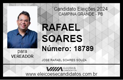 Candidato RAFAEL SOARES 2024 - CAMPINA GRANDE - Eleições