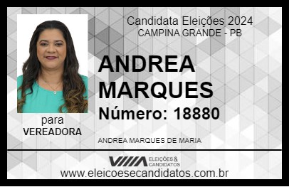 Candidato ANDREA MARQUES 2024 - CAMPINA GRANDE - Eleições