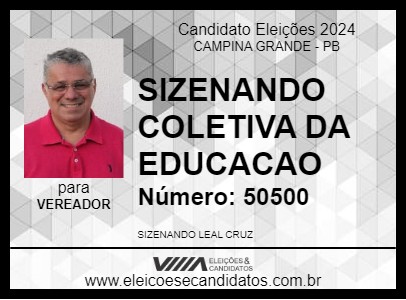 Candidato SIZENANDO COLETIVA DA EDUCACAO 2024 - CAMPINA GRANDE - Eleições