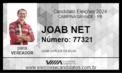 Candidato JOAB NET 2024 - CAMPINA GRANDE - Eleições