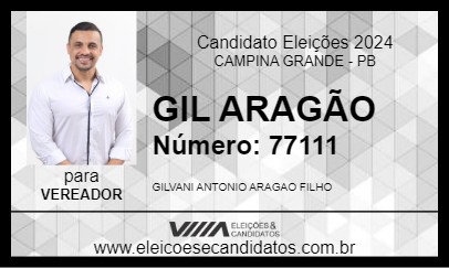 Candidato GIL ARAGÃO 2024 - CAMPINA GRANDE - Eleições