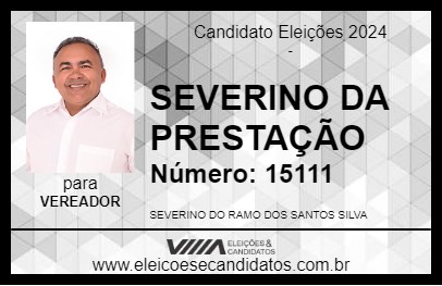 Candidato SEVERINO DA PRESTAÇÃO 2024 - CAMPINA GRANDE - Eleições