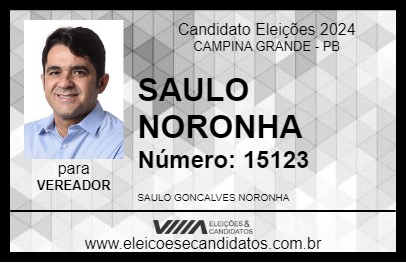 Candidato SAULO NORONHA 2024 - CAMPINA GRANDE - Eleições