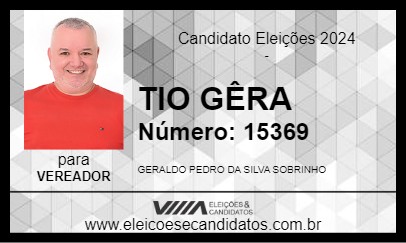 Candidato GERALDO GÁS 2024 - CAMPINA GRANDE - Eleições