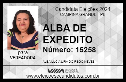 Candidato ALBA DE EXPEDITO 2024 - CAMPINA GRANDE - Eleições