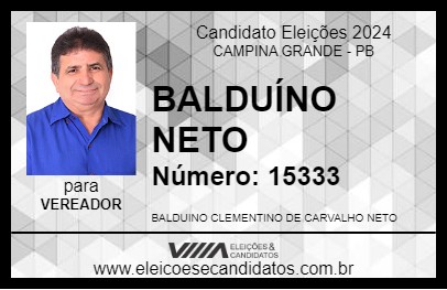 Candidato BALDUÍNO NETO 2024 - CAMPINA GRANDE - Eleições