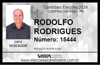 Candidato RODOLFO RODRIGUES 2024 - CAMPINA GRANDE - Eleições