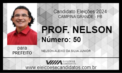 Candidato PROF. NELSON  2024 - CAMPINA GRANDE - Eleições