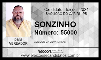 Candidato SONZINHO 2024 - SÃO JOÃO DO CARIRI - Eleições