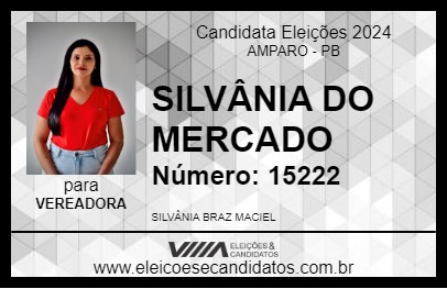 Candidato SILVÂNIA DO MERCADO 2024 - AMPARO - Eleições