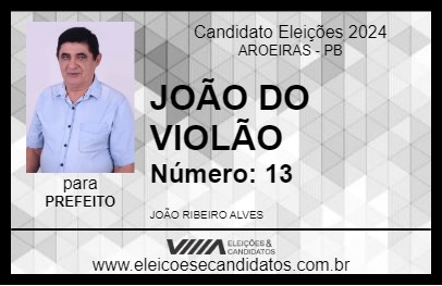 Candidato JOÃO DO VIOLÃO 2024 - AROEIRAS - Eleições