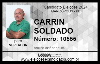 Candidato CARRIN SOLDADO 2024 - MARIZÓPOLIS - Eleições