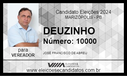 Candidato DEUZINHO 2024 - MARIZÓPOLIS - Eleições