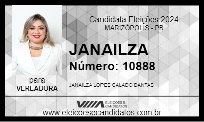 Candidato JANAILZA 2024 - MARIZÓPOLIS - Eleições