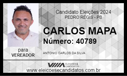 Candidato CARLOS MAPA 2024 - PEDRO RÉGIS - Eleições