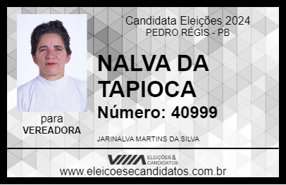 Candidato NALVA DA TAPIOCA 2024 - PEDRO RÉGIS - Eleições