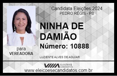 Candidato NINHA DE DAMIÃO 2024 - PEDRO RÉGIS - Eleições