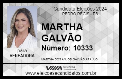 Candidato MARTHA GALVÃO 2024 - PEDRO RÉGIS - Eleições