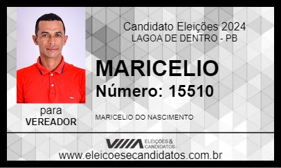 Candidato MARICELIO 2024 - LAGOA DE DENTRO - Eleições