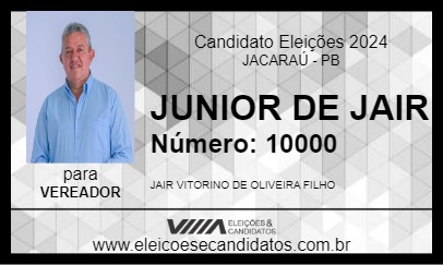 Candidato JUNIOR DE JAIR 2024 - JACARAÚ - Eleições