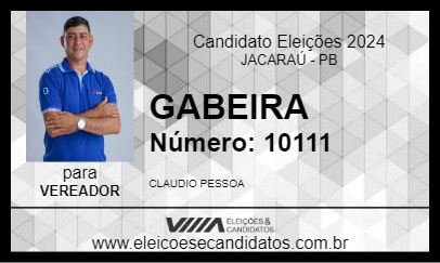 Candidato GABEIRA 2024 - JACARAÚ - Eleições