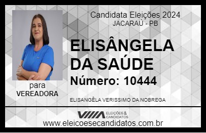 Candidato ELISÂNGELA DA SAÚDE 2024 - JACARAÚ - Eleições