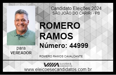 Candidato ROMERO RAMOS 2024 - SÃO JOÃO DO CARIRI - Eleições