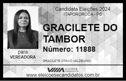 Candidato GRACILETE DO TAMBOR 2024 - ITAPOROROCA - Eleições