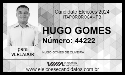 Candidato HUGO GOMES 2024 - ITAPOROROCA - Eleições