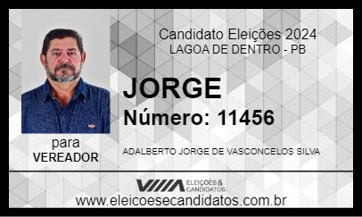 Candidato JORGE 2024 - LAGOA DE DENTRO - Eleições