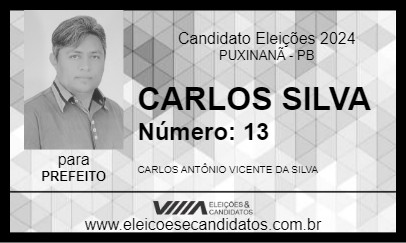 Candidato CARLOS SILVA 2024 - PUXINANÃ - Eleições