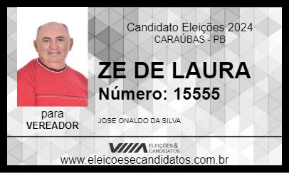 Candidato ZE DE LAURA 2024 - CARAÚBAS - Eleições