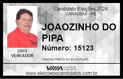 Candidato JOAOZINHO DO PIPA 2024 - CARAÚBAS - Eleições