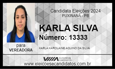 Candidato KARLA SILVA 2024 - PUXINANÃ - Eleições