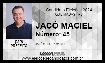 Candidato JACÓ MACIEL 2024 - QUEIMADAS - Eleições