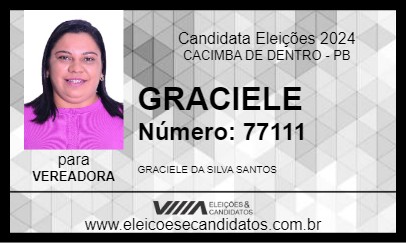 Candidato GRACIELE 2024 - CACIMBA DE DENTRO - Eleições